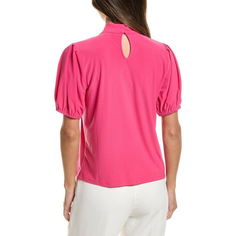 Cece Womens  Tie Neck Bow Knit Top, Pink - Picture 2 of 3
